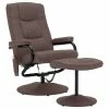 VidaXL Fauteuil de massage avec repose-pied Marron Tissu -Fauteuils Soldes image 2 249317