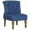 VidaXL Chaise française Bleu Tissu -Fauteuils Soldes image 2 282125