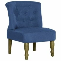 VidaXL Chaise française Bleu Tissu