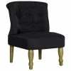 VidaXL Chaise française Noir Tissu 2 VidaXL Chaise française Noir Tissu -Fauteuils Soldes image 2 282127