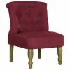 VidaXL Chaise française Rouge bordeaux Tissu -Fauteuils Soldes image 2 282129
