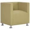 VidaXL Fauteuil cube Vert Tissu -Fauteuils Soldes image 2 282148