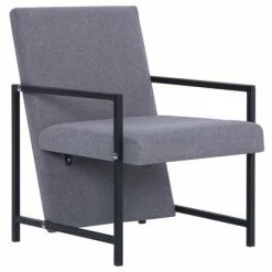 VidaXL Fauteuil Gris clair Tissu
