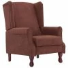 VidaXL Fauteuil inclinable Marron Tissu