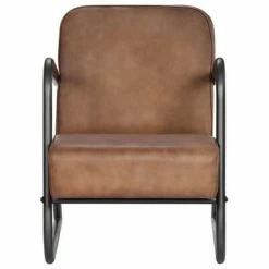 VidaXL Fauteuil de repos Marron Cuir véritable -Fauteuils Soldes image 2 282901