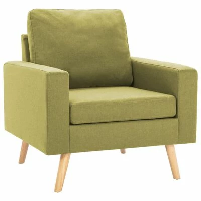 VidaXL Fauteuil Vert Tissu 3 VidaXL Fauteuil Vert Tissu