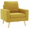 VidaXL Fauteuil Jaune Tissu