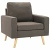 VidaXL Fauteuil Taupe Tissu