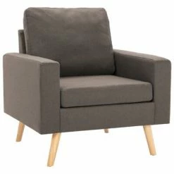 VidaXL Fauteuil Taupe Tissu