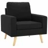 VidaXL Fauteuil Noir Tissu