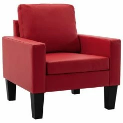 VidaXL Fauteuil Rouge Similicuir