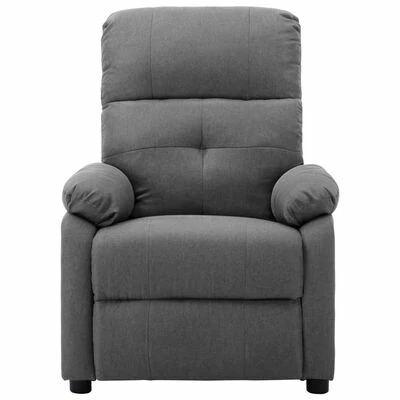 VidaXL Fauteuil inclinable Gris clair Tissu 4 VidaXL Fauteuil inclinable Gris clair Tissu – Image 2