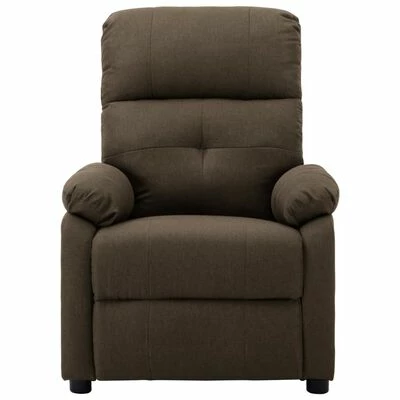 VidaXL Fauteuil inclinable Marron Tissu 4 VidaXL Fauteuil inclinable Marron Tissu – Image 2