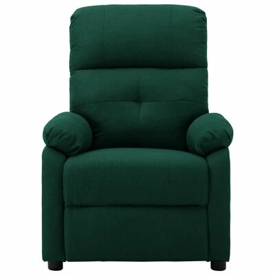 VidaXL Fauteuil inclinable Vert foncé Tissu 4 VidaXL Fauteuil inclinable Vert foncé Tissu – Image 2