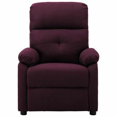 VidaXL Fauteuil inclinable Violet Tissu 4 VidaXL Fauteuil inclinable Violet Tissu – Image 2