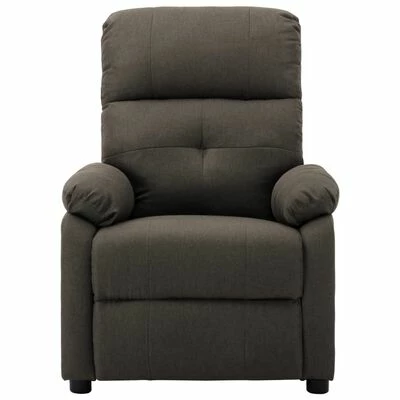 VidaXL Fauteuil inclinable Taupe Tissu 4 VidaXL Fauteuil inclinable Taupe Tissu – Image 2