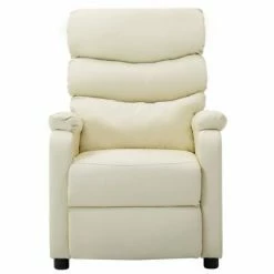 VidaXL Fauteuil inclinable Crème Similicuir -Fauteuils Soldes image 2 289683
