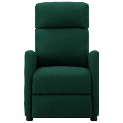 VidaXL Fauteuil inclinable Vert foncé Tissu 4 VidaXL Fauteuil inclinable Vert foncé Tissu – Image 2