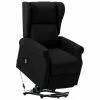 VidaXL Fauteuil inclinable Noir Tissu