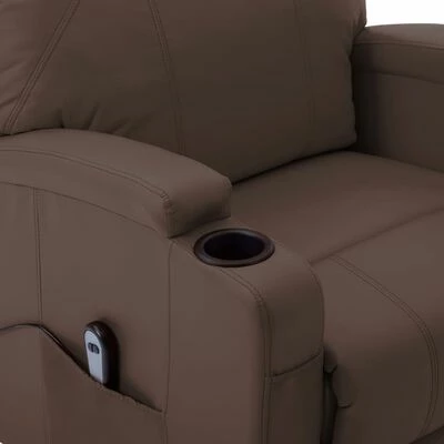 VidaXL Fauteuil inclinable Marron Similicuir 4 VidaXL Fauteuil inclinable Marron Similicuir – Image 2