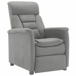 VidaXL Fauteuil inclinable Gris clair Similicuir daim