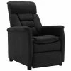 VidaXL Fauteuil inclinable Noir Similicuir daim