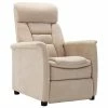 VidaXL Fauteuil inclinable Crème Similicuir daim -Fauteuils Soldes image 2 289769