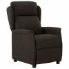 VidaXL Fauteuil inclinable Marron foncé Tissu