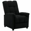 VidaXL Fauteuil inclinable Noir Tissu