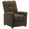 VidaXL Fauteuil inclinable Marron Tissu
