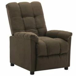 VidaXL Fauteuil inclinable Marron Tissu
