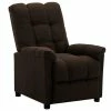 VidaXL Fauteuil inclinable Marron foncé Tissu
