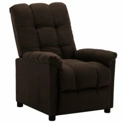 VidaXL Fauteuil inclinable Marron foncé Tissu