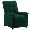VidaXL Fauteuil inclinable Vert foncé Tissu