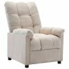 VidaXL Fauteuil inclinable Crème Tissu
