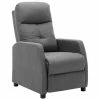 VidaXL Fauteuil inclinable Gris clair Tissu
