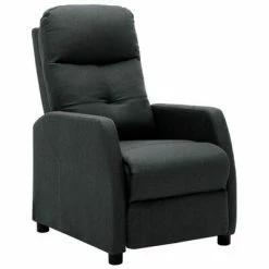 VidaXL Fauteuil inclinable Gris foncé Tissu