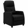 VidaXL Fauteuil inclinable Noir Tissu