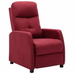 VidaXL Fauteuil inclinable Rouge bordeaux Tissu