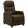 VidaXL Fauteuil inclinable Marron Tissu