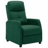 VidaXL Fauteuil inclinable Vert foncé Tissu