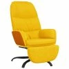 VidaXL Chaise de relaxation avec repose-pied Jaune moutarde Tissu -Fauteuils Soldes image 2 3097400