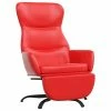 VidaXL Chaise de relaxation avec repose-pied Rouge Similicuir -Fauteuils Soldes image 2 3097456