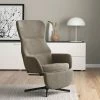 VidaXL Chaise de relaxation avec repose-pieds Gris clair Velours