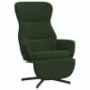 VidaXL Chaise de relaxation avec repose-pieds Vert foncé Velours -Fauteuils Soldes image 2 3097497