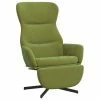 VidaXL Chaise de relaxation avec repose-pieds Vert clair Velours