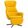 VidaXL Chaise de relaxation avec repose-pieds Jaune moutarde Velours