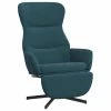 VidaXL Chaise de relaxation avec repose-pieds Bleu Velours -Fauteuils Soldes image 2 3097505