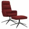 VidaXL Chaise de relaxation avec tabouret Rouge bordeaux Tissu -Fauteuils Soldes image 2 3097521
