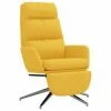 VidaXL Chaise de relaxation avec repose-pied Jaune moutarde Tissu -Fauteuils Soldes image 2 3097531
